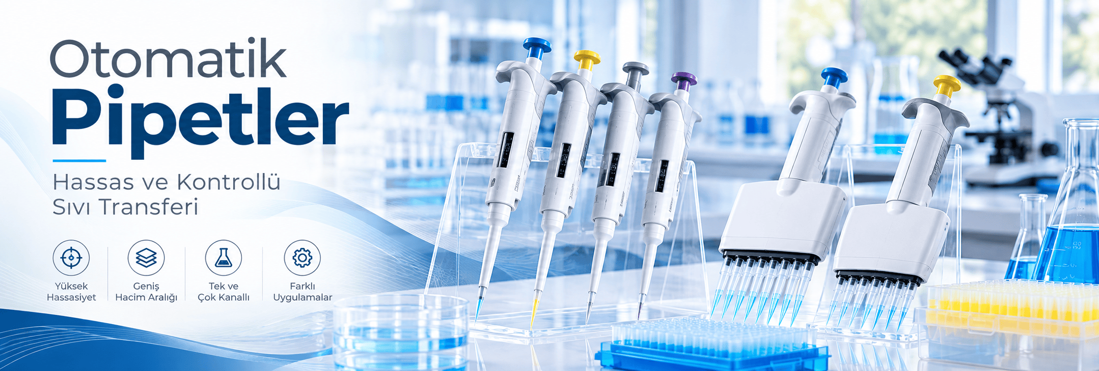 Otomatik Pipetler ve Mikropipet Modelleri Otomatik pipetler ve mikropipet modelleri