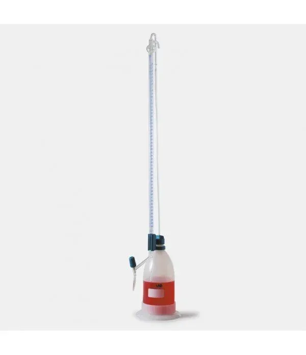 ISOLAB  Büret - otomatik - şilling - amber - AS kalite - grup sertifikalı - beyaz skala - 50 ml