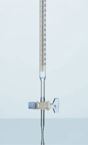 ISOTHERM Büret Düz Cam Musluklu