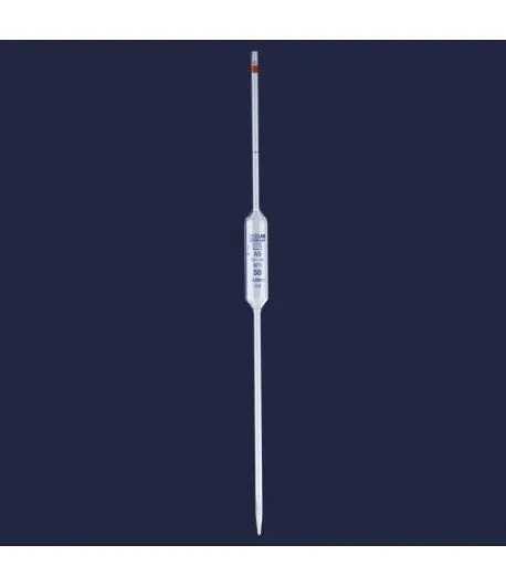 ISOLAB  Pipet - cam - bullu - AS kalite - grup sertifikalı - mavi skala - 50 ml