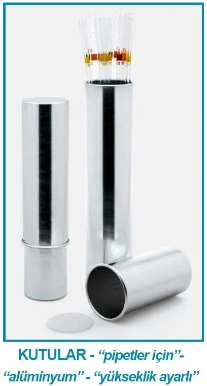 ISOLAB  Pipet kutusu - aluminyum - 60 mm çap - 280 / 420 mm H