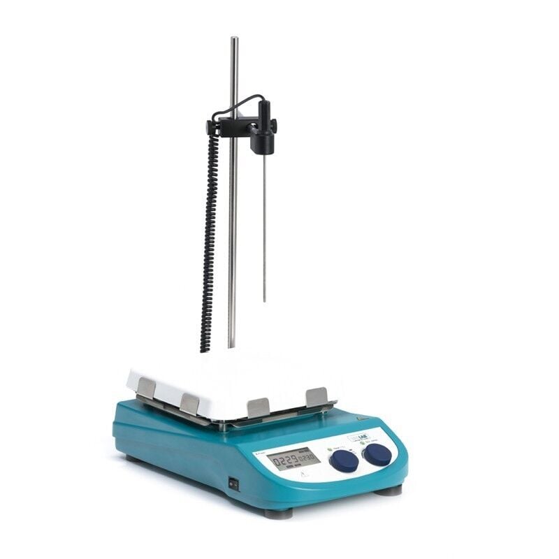 ISOLAB karıştırıcı - manyetik - ısıtıcılı - 550 C - LCD göstergeli
