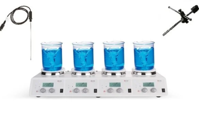 DLAB MS-H340-S4 Package Çoklu Isıtıcılı Manyetik Karıştırıcı Sıcaklık Probu ve Prob Tutucu