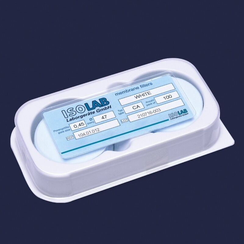 ISOLAB membran filtre - gözenek büyüklüğü 0,45 um - 47 mm çap - politetrafloroetilen