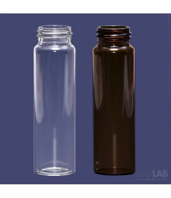 ISOLAB Vial - vida kapak - N24 - 27,5x95 mm - 40 ml - şeffaf