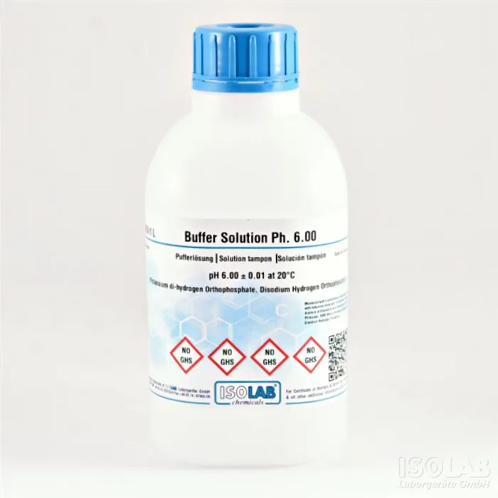 BUFFER SOLUTION PH 6.00 ± 0.01 AT 20°C (POTASSIUM DI-HYDROGEN ORTHOPHOSPHATE, DISODIUM HYDROGEN ORTHOPHOSPHATE)