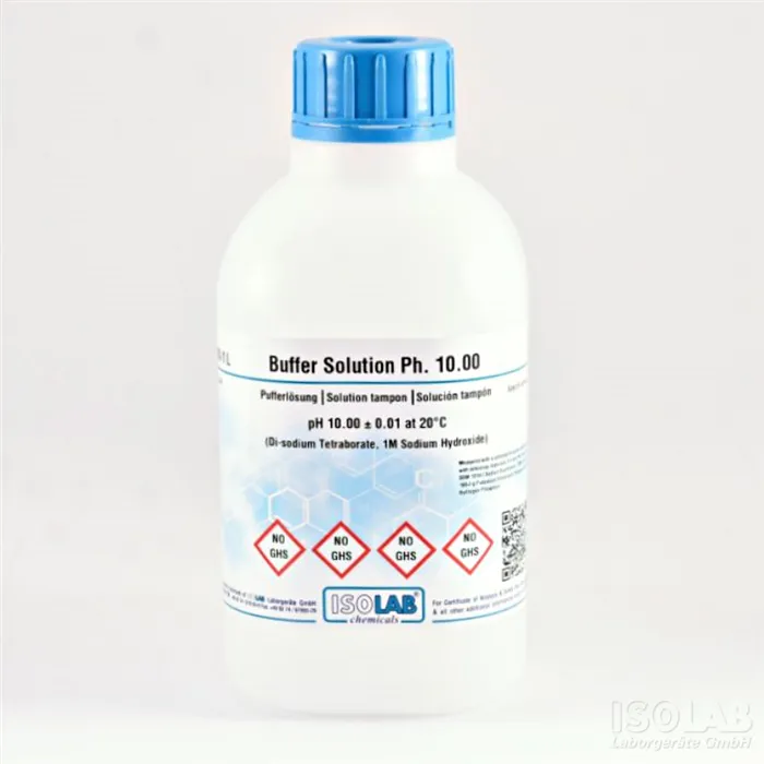 BUFFER SOLUTION PH 10.00 ± 0.01 AT 20°C (DI-SODIUM TETRABORATE, 1M SODIUM HYDROXIDE)