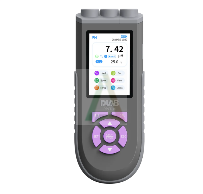 DLAB DPCD10 Portatif pH / ORP / İletkenlik / Çözünmüş Oksijen (DO) ve Sıcaklık Ölçüm Cihazı (-2.000...20.000 pH / 0...2000 mS/cm / 0.00...20.00 mg/L)
