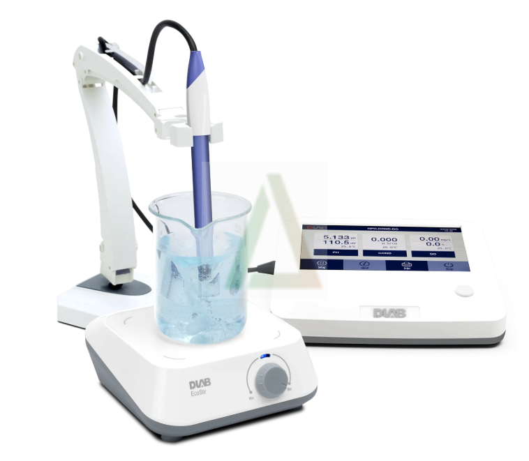 DLAB DPCD100T Dokunmatik Ekranlı Masaüstü pH / ORP / İletkenlik / Çözünmüş Oksijen (DO) ve Sıcaklık Ölçüm Cihazı (-2.000...20.000 pH / 0...2000 mS/cm / 0.00...20.00 mg/L)