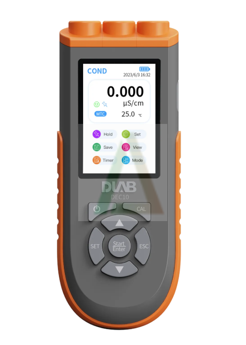 DLAB DEC10 Portatif İletkenlik / TDS / Tuzluluk ve Sıcaklık Ölçer (0...2000 mS/cm / 0...1000.0 g/L / -10.0...+135.0 °C)