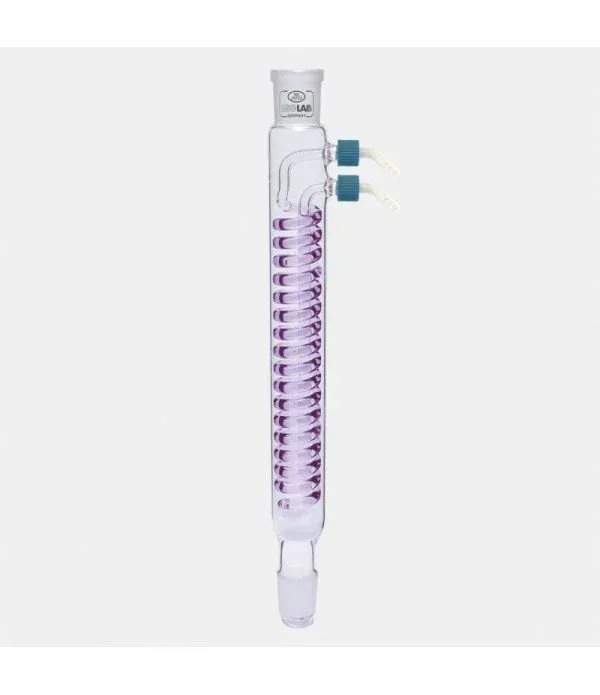 ISOLAB Soğutucu - dimroth - 160 mm - dişi şilif : NS 29/32 - erkek şilif : NS 29/32 - P.P yan kol