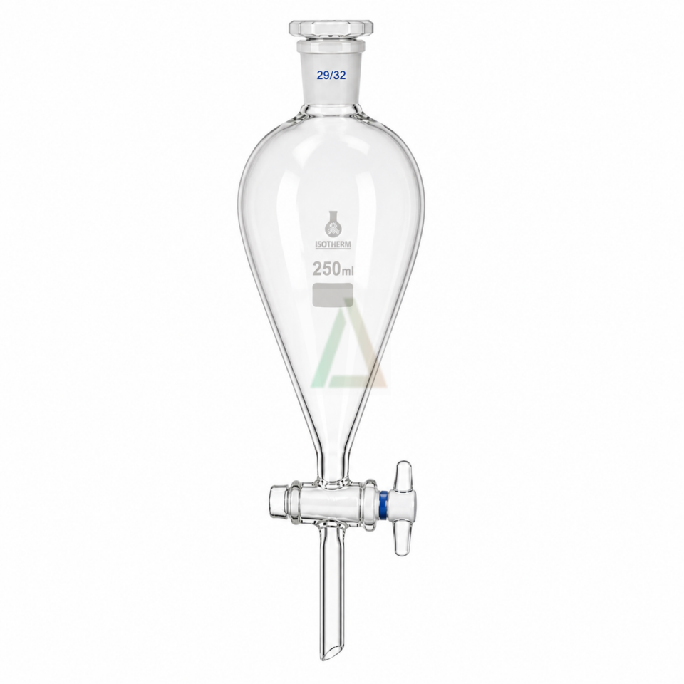 ISOTHERM Ayırma Hunisi Armudi Tip Cam Musluklu 500 ml